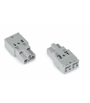 Plug; 2-pole; Cod. B; 4,00 mm²; gray