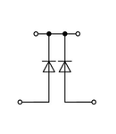 Component terminal block; double-deck; with 2 diodes 1N4007; Bottom anode; for DIN-rail 35 x 15 and 35 x 7.5; 2.5 mm²; Push-in CAGE CLAMP®; 2,50 mm²; gray