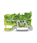 2-conductor/1-pin ground carrier terminal block; for DIN-rail 35 x 15 and 35 x 7.5; 2.5 mm²; Push-in CAGE CLAMP®; 2,50 mm²; green-yellow