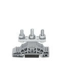 Stud terminal block; lateral marker slots; for DIN-rail 35 x 15 and 35 x 7.5; 3 studs, M6; 35,00 mm²; gray