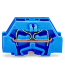 2-conductor terminal block; suitable for Ex i applications; without push-buttons; with fixing flange; for screw or similar mounting types; Fixing hole 3.2 mm Ø; 2.5 mm²; CAGE CLAMP®; 2,50 mm²; blue