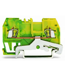 2-conductor ground terminal block; 1.5 mm²; center marking; for DIN-rail 35 x 15 and 35 x 7.5; CAGE CLAMP®; 1,50 mm²; green-yellow