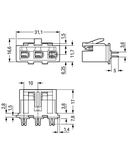 Device connector; 3-pole; Cod. A; Plug module with locking lever; white