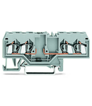 Component terminal block; 4-conductor; with diode 1N4007; anode, left side; for DIN-rail 35 x 15 and 35 x 7.5; 2.5 mm²; CAGE CLAMP®; 2,50 mm²; gray