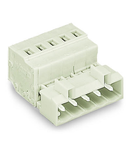 1-conductor male connector; 100% protected against mismating; 2.5 mm²; Pin spacing 5 mm; 12-pole; 2,50 mm²; light gray