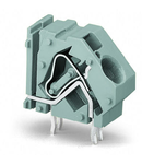 Stackable PCB terminal block; 16 mm²; Pin spacing 15 mm; 1-pole; CAGE CLAMP®; commoning option; 16,00 mm²; light green