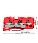 3-conductor through terminal block; 16 mm²; suitable for Ex e II applications; side and center marking; for DIN-rail 35 x 15 and 35 x 7.5; Push-in CAGE CLAMP®; 16,00 mm²; orange