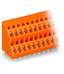 Double-deck PCB terminal block; 2.5 mm²; Pin spacing 5.08 mm; 2 x 8-pole; CAGE CLAMP®; 2,50 mm²; orange