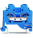 2-conductor through terminal block; 4 mm²; suitable for Ex i applications; lateral marker slots; for DIN-rail 35 x 15 and 35 x 7.5; CAGE CLAMP®; 4,00 mm²; blue