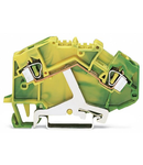 2-conductor ground terminal block; 4 mm²; center marking; for DIN-rail 35 x 15 and 35 x 7.5; CAGE CLAMP®; 4,00 mm²; green-yellow