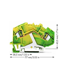 2-conductor ground terminal block; 4 mm²; center marking; for DIN-rail 35 x 15 and 35 x 7.5; CAGE CLAMP®; 4,00 mm²; green-yellow