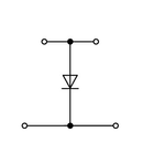 Component terminal block; double-deck; with diode 1N4007; Anode, top; for DIN-rail 35 x 15 and 35 x 7.5; 2.5 mm²; Push-in CAGE CLAMP®; 2,50 mm²; gray