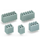 PCB terminal block; push-button; 1.5 mm²; Pin spacing 5 mm; 3-pole; PUSH WIRE®; 1,50 mm²; gray