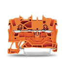 2-conductor through terminal block; 1.5 mm²; suitable for Ex e II applications; side and center marking; for DIN-rail 35 x 15 and 35 x 7.5; Push-in CAGE CLAMP®; 1,50 mm²; orange