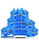 Triple-deck terminal block; 6-conductor through terminal block; N; without marker carrier; for Ex e II and Ex i applications; internal commoning; conductor entry with violet marking; for DIN-rail 35 x 15 and 35 x 7.5; 2.5 mm²; Push-in CAGE CLAMP®; 2,50 mm