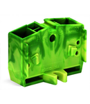 4-conductor end terminal block; without push-buttons; with fixing flange; for screw or similar mounting types; Fixing hole 3.2 mm Ø; 2.5 mm²; CAGE CLAMP®; 2,50 mm²; green-yellow