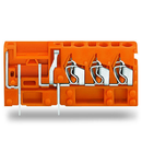 Stackable 3-conductor PCB terminal block; with fuse mounting; 2.5 mm²; Pin spacing 5.08 mm; 1-pole; CAGE CLAMP®; 2,50 mm²; orange