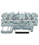 4-conductor through terminal block; 1 mm²; for Ex e II and Ex i applications; side and center marking; for DIN-rail 35 x 15 and 35 x 7.5; Push-in CAGE CLAMP®; 1,00 mm²; blue