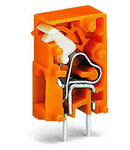 Stackable PCB terminal block; push-button; 2.5 mm²; Pin spacing 5 mm; 1-pole; CAGE CLAMP®; 2,50 mm²; orange