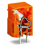 Stackable PCB terminal block; push-button; 2.5 mm²; Pin spacing 10.16 mm; 1-pole; CAGE CLAMP®; 2,50 mm²; orange