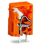 Stackable PCB terminal block; push-button; 2.5 mm²; Pin spacing 7.62 mm; 1-pole; CAGE CLAMP®; 2,50 mm²; orange
