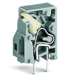 Stackable PCB terminal block; push-button; 2.5 mm²; Pin spacing 5 mm; 1-pole; CAGE CLAMP®; clamping collar; 2,50 mm²; gray