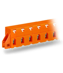 PCB terminal block; push-button; 2.5 mm²; Pin spacing 10.16 mm; 5-pole; CAGE CLAMP®; clamping collar; 2,50 mm²; orange