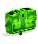 4-conductor terminal block; without push-buttons; with snap-in mounting foot; for plate thickness 0.6 - 1.2 mm; Fixing hole 3.5 mm Ø; 2.5 mm²; CAGE CLAMP®; 2,50 mm²; green-yellow
