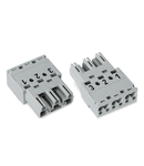 Plug; 3-pole; Cod. B; 4,00 mm²; gray