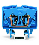 2-conductor miniature through terminal block; 2.5 mm²; with test option; suitable for Ex i applications; center marking; for DIN-15 rail; CAGE CLAMP®; 2,50 mm²; blue