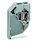 Transformer terminal block; 1-pole; CAGE CLAMP® connection for conductors; 4,00 mm²; gray