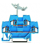 Double-deck terminal block; Through/through terminal block; suitable for Ex i applications; for DIN-rail 35 x 15 and 35 x 7.5; 2.5 mm²; CAGE CLAMP®; 2,50 mm²; blue/blue
