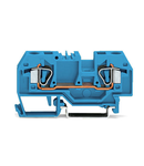 2-conductor through terminal block; 6 mm²; suitable for Ex i applications; center marking; for DIN-rail 35 x 15 and 35 x 7.5; CAGE CLAMP®; 6,00 mm²; blue