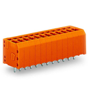 PCB terminal block; 1.5 mm²; Pin spacing 3.81 mm; 10-pole; CAGE CLAMP®; 1,50 mm²; orange