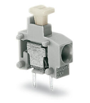 Stackable PCB terminal block; push-button; 1.5 mm²; Pin spacing 5/5.08 mm; 1-pole; Push-in CAGE CLAMP®; 1,50 mm²; gray