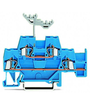 Double-deck terminal block; Through/through terminal block; with additional jumper position on lower level; suitable for Ex i applications; for DIN-rail 35 x 15 and 35 x 7.5; 2.5 mm²; CAGE CLAMP®; 2,50 mm²; blue/blue