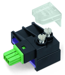 Tap-off module; for flat cable; 5 x 2.5 mm² + 2 x 1.5 mm²; 2-pole; Cod. E; green