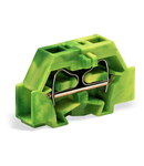 2-conductor terminal block; without push-buttons; with fixing flange; for screw or similar mounting types; Fixing hole 3.2 mm Ø; 2.5 mm²; CAGE CLAMP®; 2,50 mm²; green-yellow