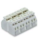 4-conductor chassis-mount terminal strip; 4-pole; without ground contact; for 3 mm ø screw and nut; 4 mm²; 4,00 mm²; white