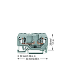 Component terminal block; 2-conductor; with diode 1N4007; anode, left side; for DIN-rail 35 x 15 and 35 x 7.5; 2.5 mm²; CAGE CLAMP®; 2,50 mm²; gray