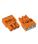 Plug; 3-pole; Cod. R; 4,00 mm²; orange