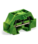 4-conductor terminal block; without push-buttons; with snap-in mounting foot; for plate thickness 0.6 - 1.2 mm; Fixing hole 3.5 mm Ø; 2.5 mm²; CAGE CLAMP®; 2,50 mm²; green-yellow