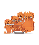 3-conductor sensor supply terminal block; for PNP (positive) switching sensors; with colored conductor entries; 1 mm²; Push-in CAGE CLAMP®; 1,00 mm²; orange