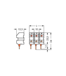 Power supply connector; 2-pole; 2,50 mm²; white