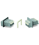 Feedthrough terminal block; lever; Plate thickness: 3 mm; 16 mm²; Pin spacing 11.5 mm; 4-pole; CAGE CLAMP®; 16,00 mm²; gray