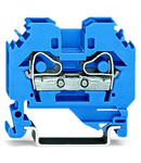 2-conductor through terminal block; 6 mm²; suitable for Ex i applications; lateral marker slots; for DIN-rail 35 x 15 and 35 x 7.5; CAGE CLAMP®; 6,00 mm²; blue