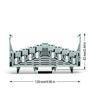 4-level terminal block for matrix patching; for 35 x 7.5 mounting rail; 1,50 mm²; gray