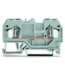 2-conductor through terminal block; 4 mm²; center marking; for DIN-rail 35 x 15 and 35 x 7.5; CAGE CLAMP®; 4,00 mm²; yellow