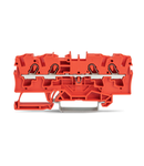 4-conductor through terminal block; 4 mm²; suitable for Ex e II applications; side and center marking; for DIN-rail 35 x 15 and 35 x 7.5; Push-in CAGE CLAMP®; 4,00 mm²; red