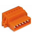 1-conductor male connector; clamping collar; 2.5 mm²; Pin spacing 5.08 mm; 5-pole; 2,50 mm²; orange